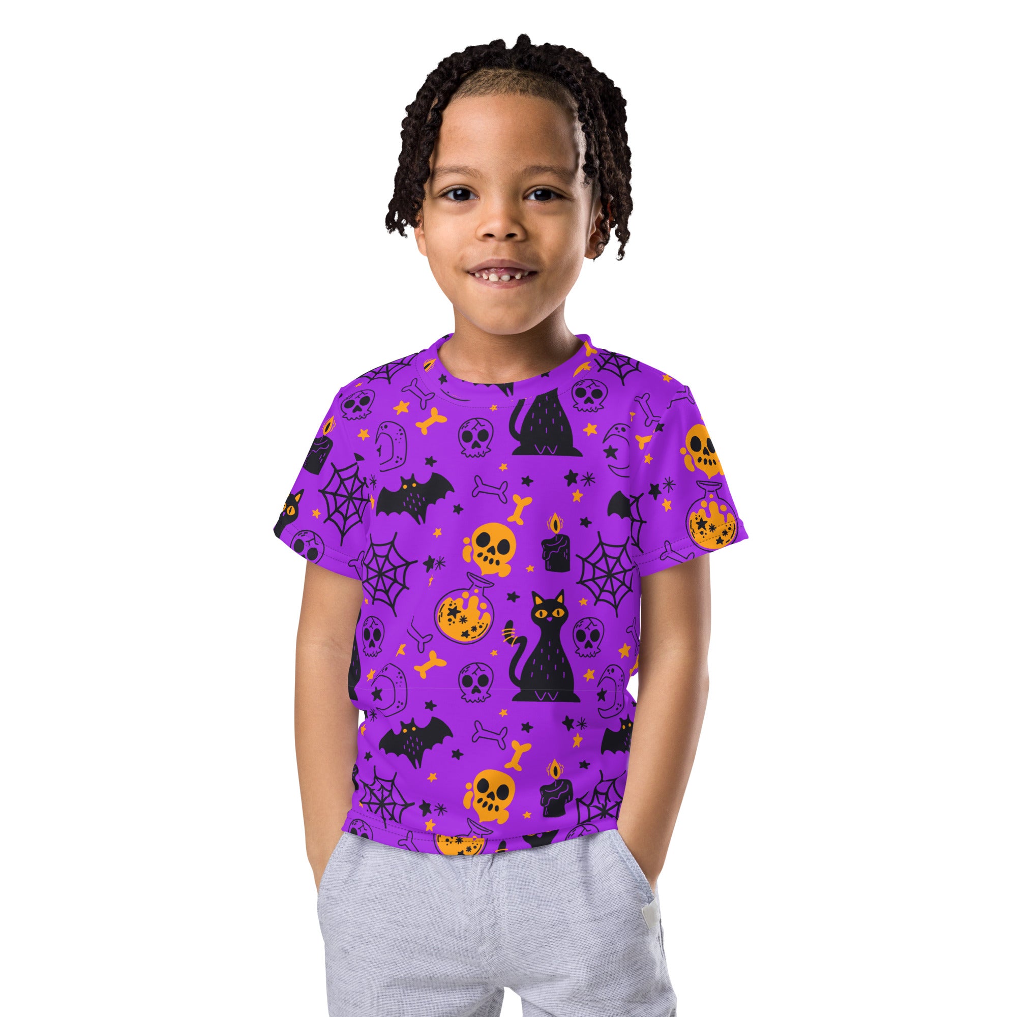 Kids crew neck t-shirt-Halloween I