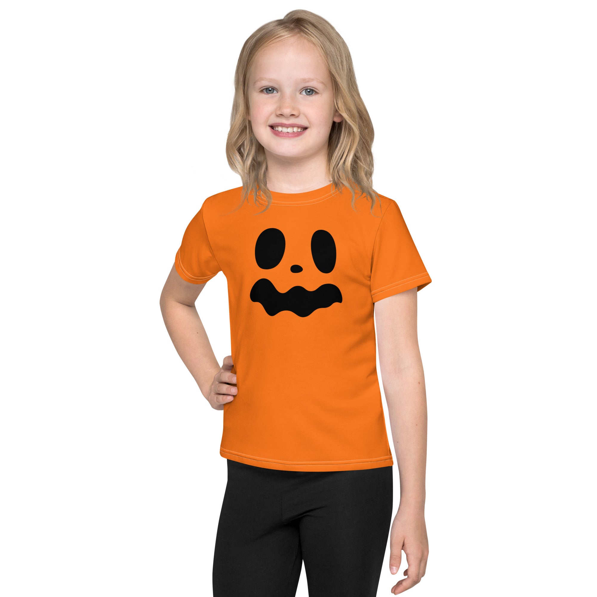 Kids crew neck t-shirt-Spooky smile IV