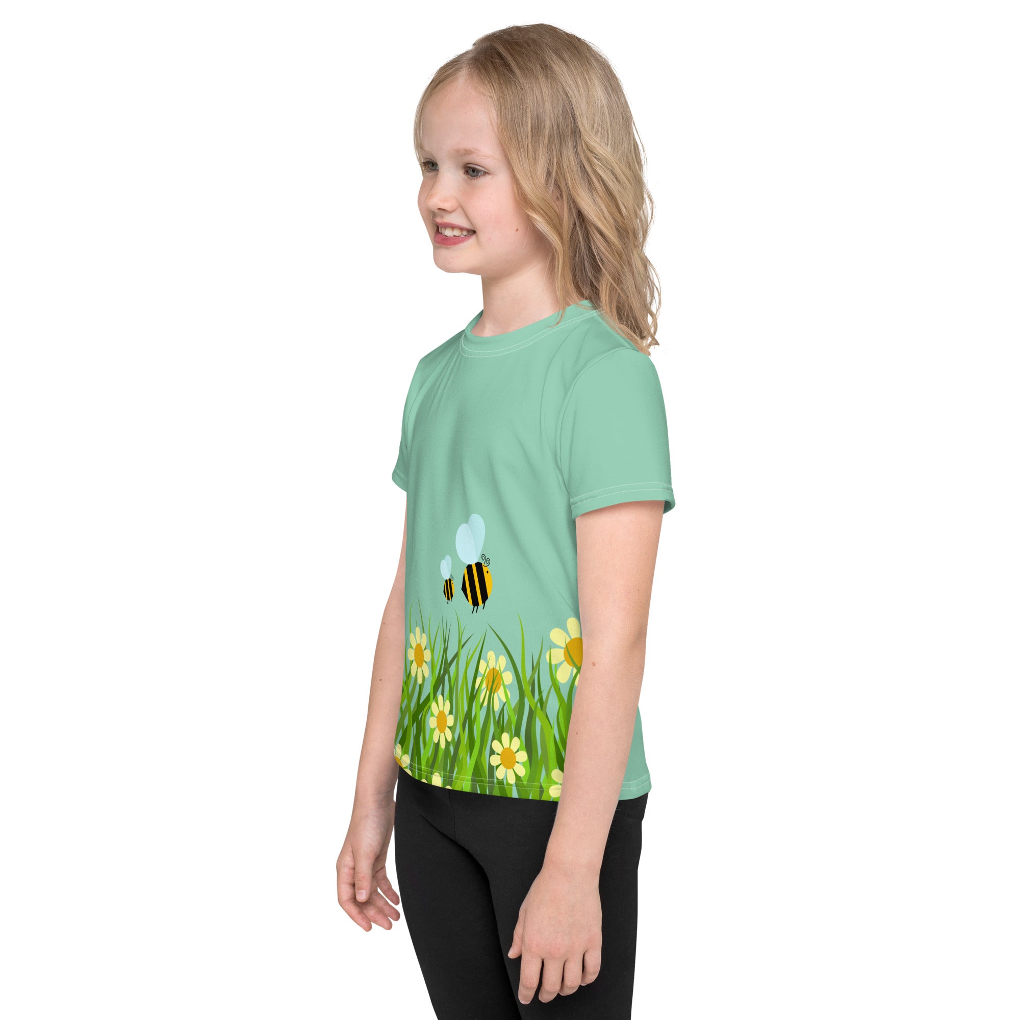 Kids crew neck t-shirt-Flower Garden I