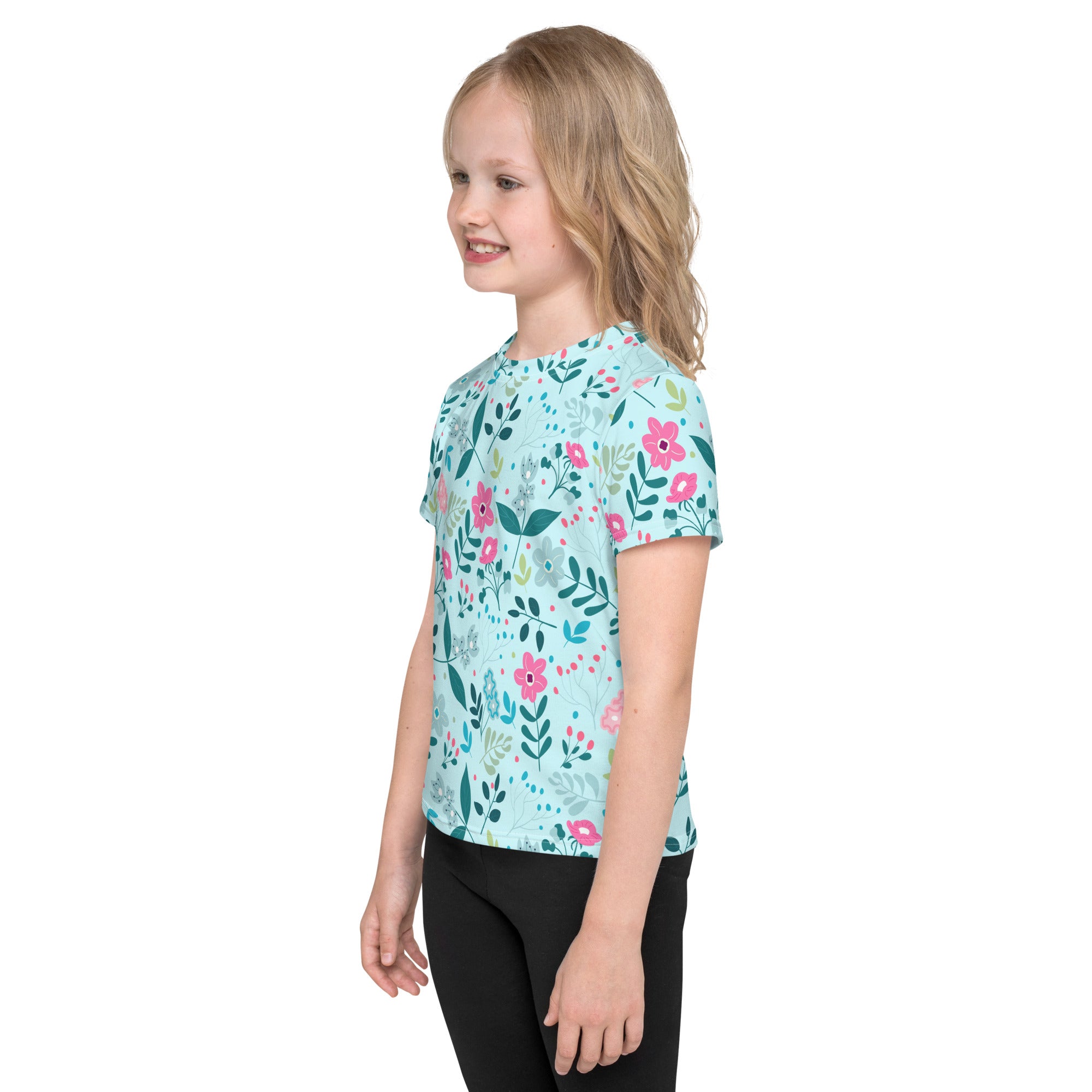 Kids crew neck t-shirt-My Secret Flower Garden III