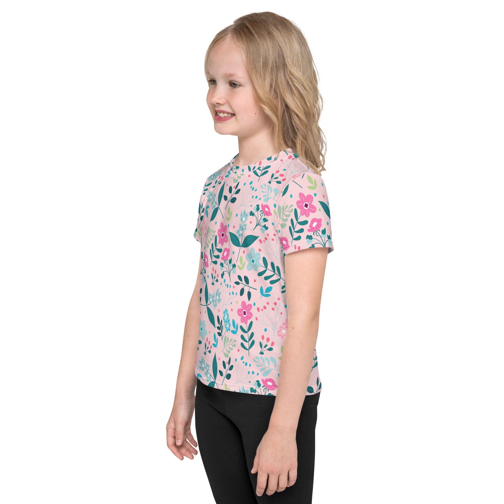 Kids crew neck t-shirt-My Secret Flower Garden II