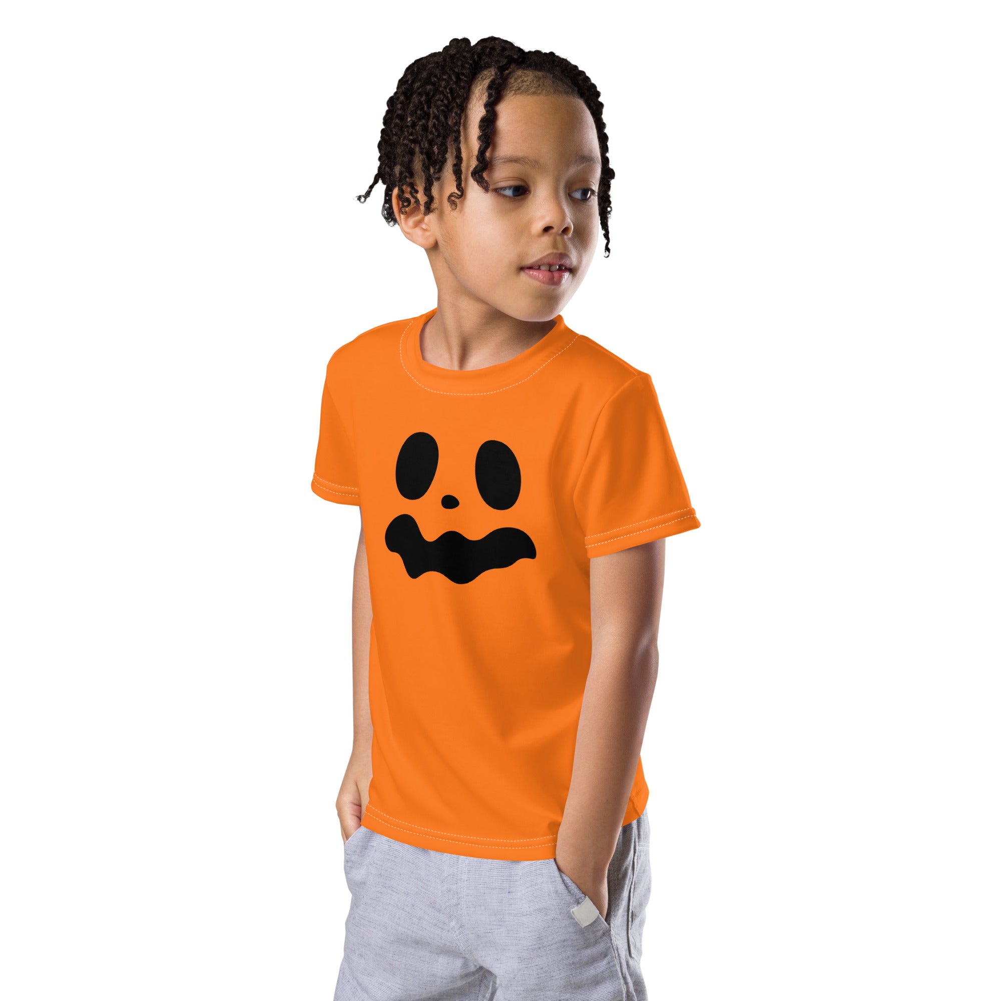 Kids crew neck t-shirt-Spooky smile IV