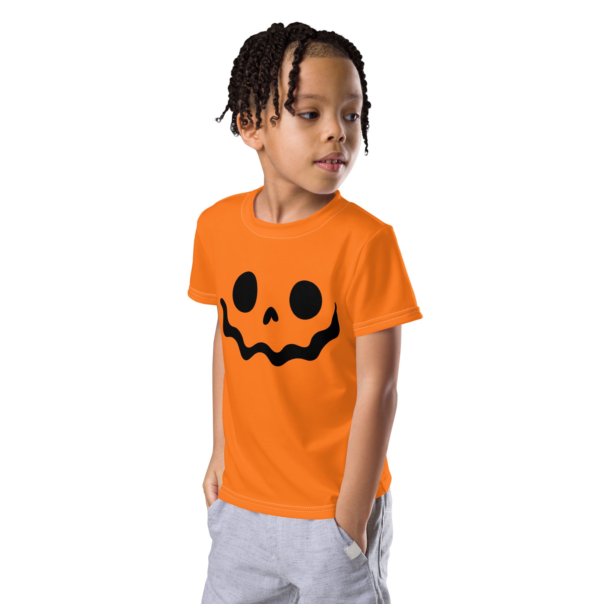 Kids crew neck t-shirt-Spooky smile III