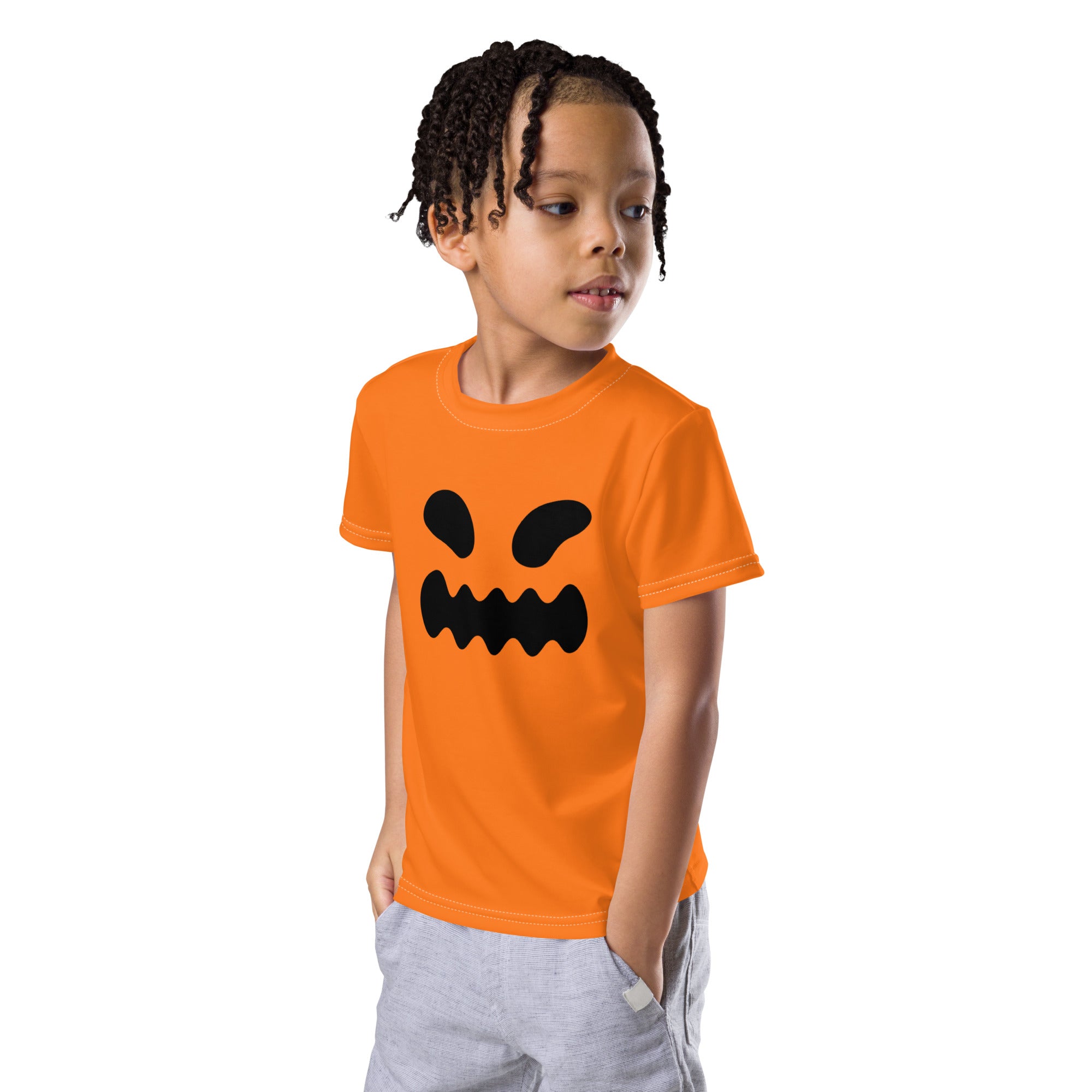 Kids crew neck t-shirt-Spooky smile II