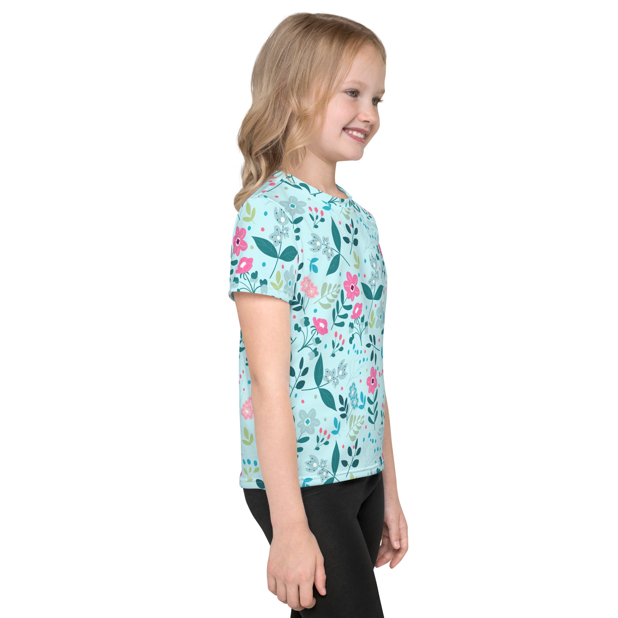 Kids crew neck t-shirt-My Secret Flower Garden III