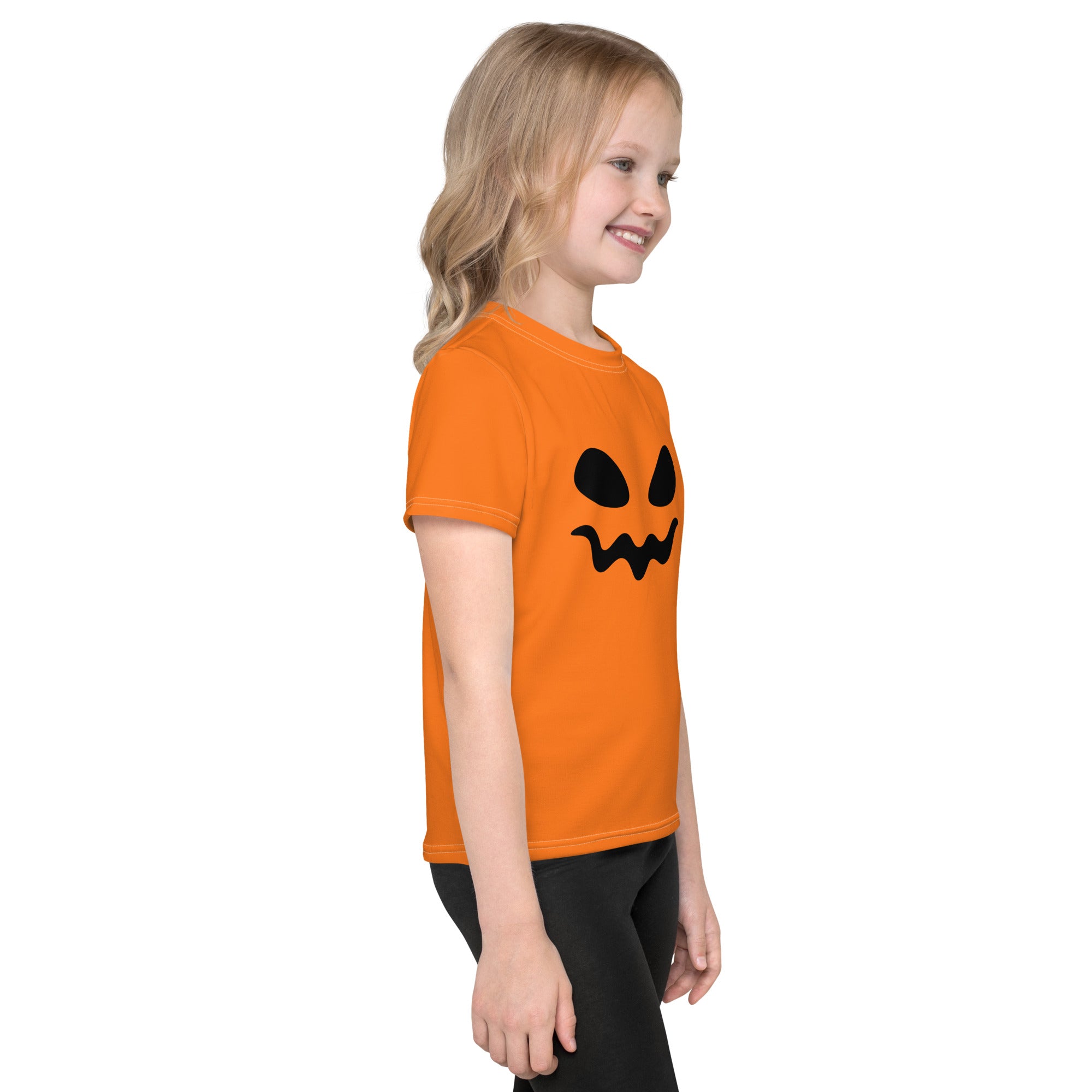 Kids crew neck t-shirt-Spooky smile I