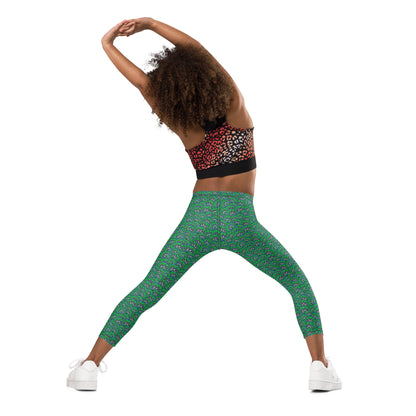 Kid's Leggings- Lotus Green