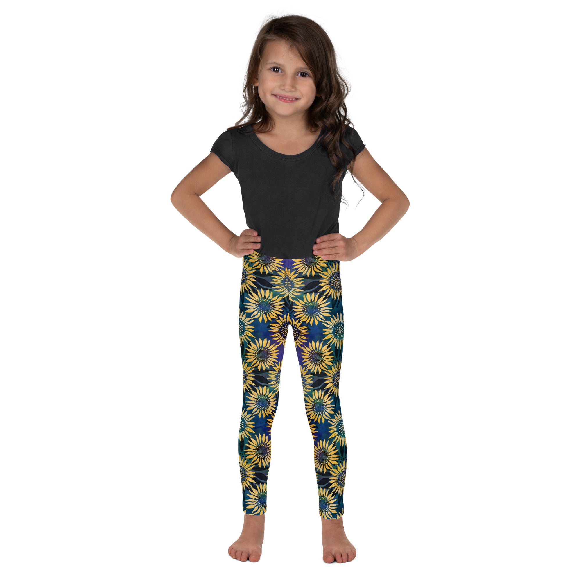 Kid's Leggings- Sunflowers