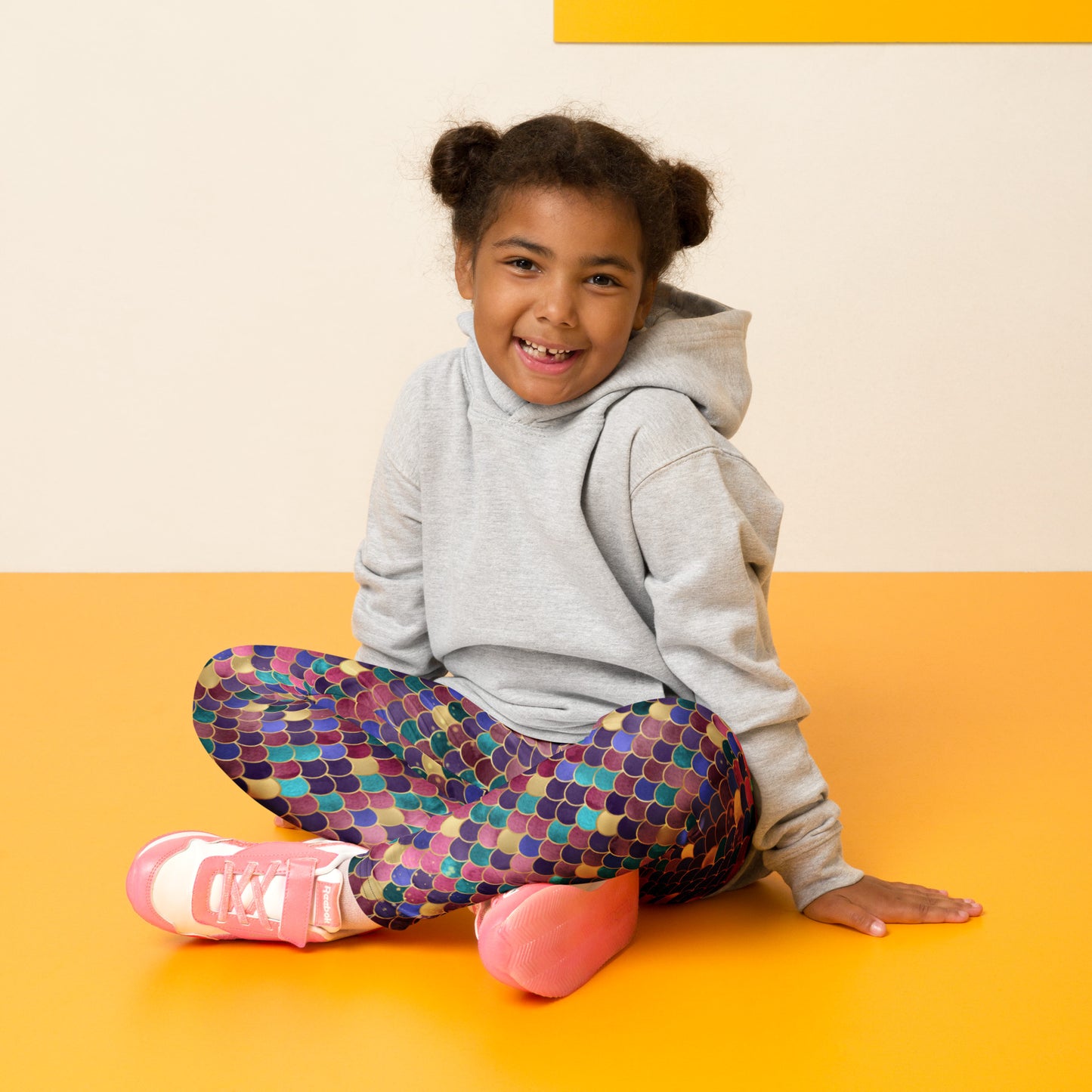 Kid's Leggings- Mermaid Pink and Gold