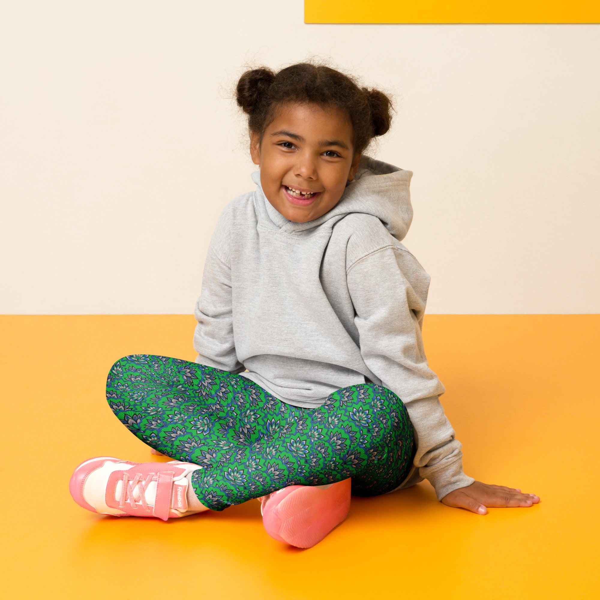 Kid's Leggings- Lotus Green