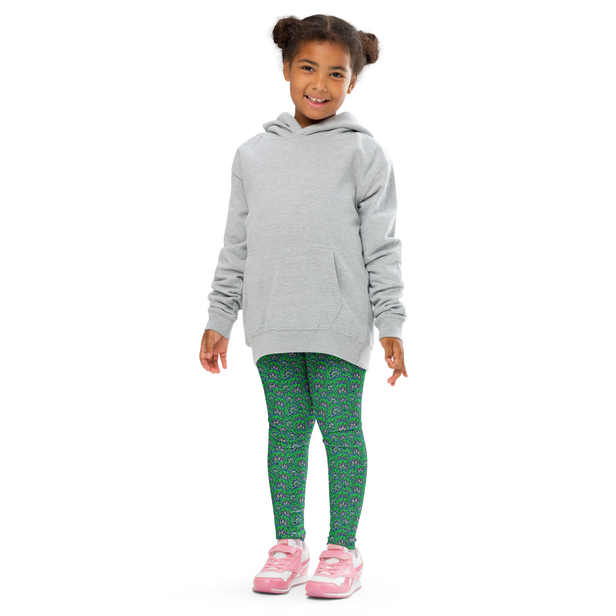 Kid's Leggings- Lotus Green