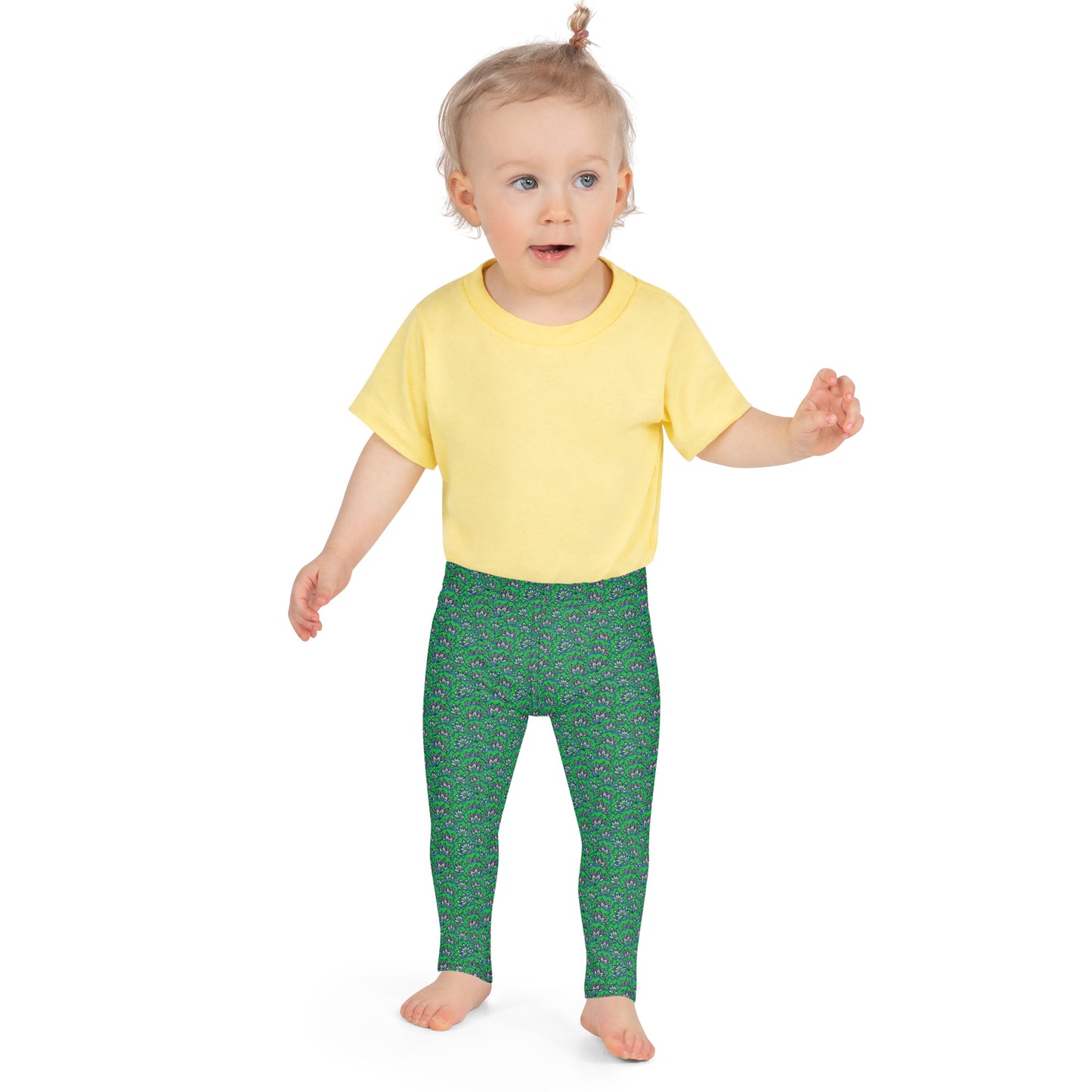 Kid's Leggings- Lotus Green