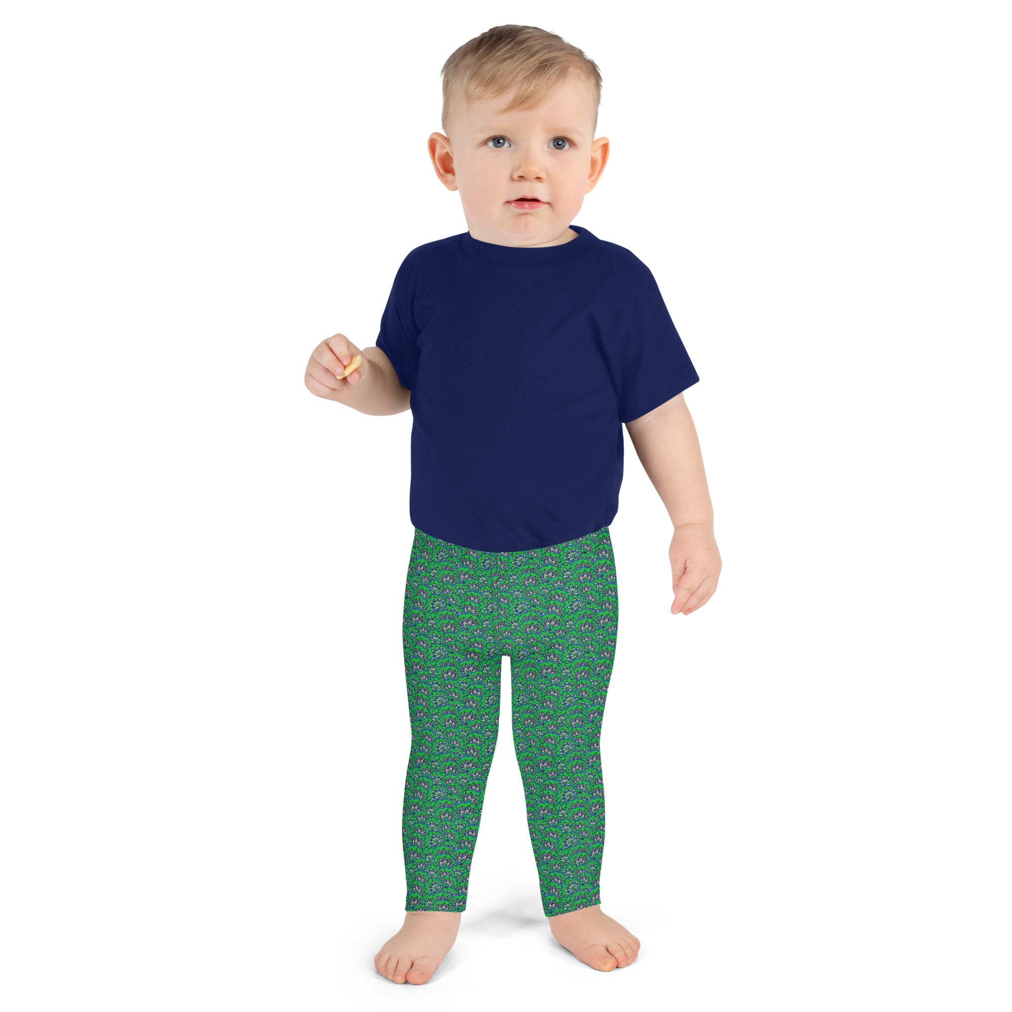 Kid's Leggings- Lotus Green