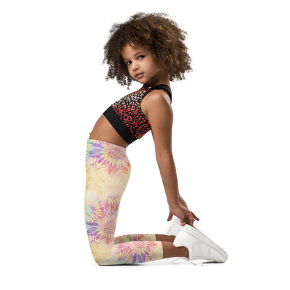Kid's Leggings- Multi colour Sunflowers