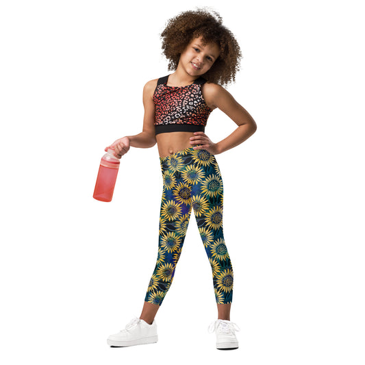 Kid's Leggings- Sunflowers