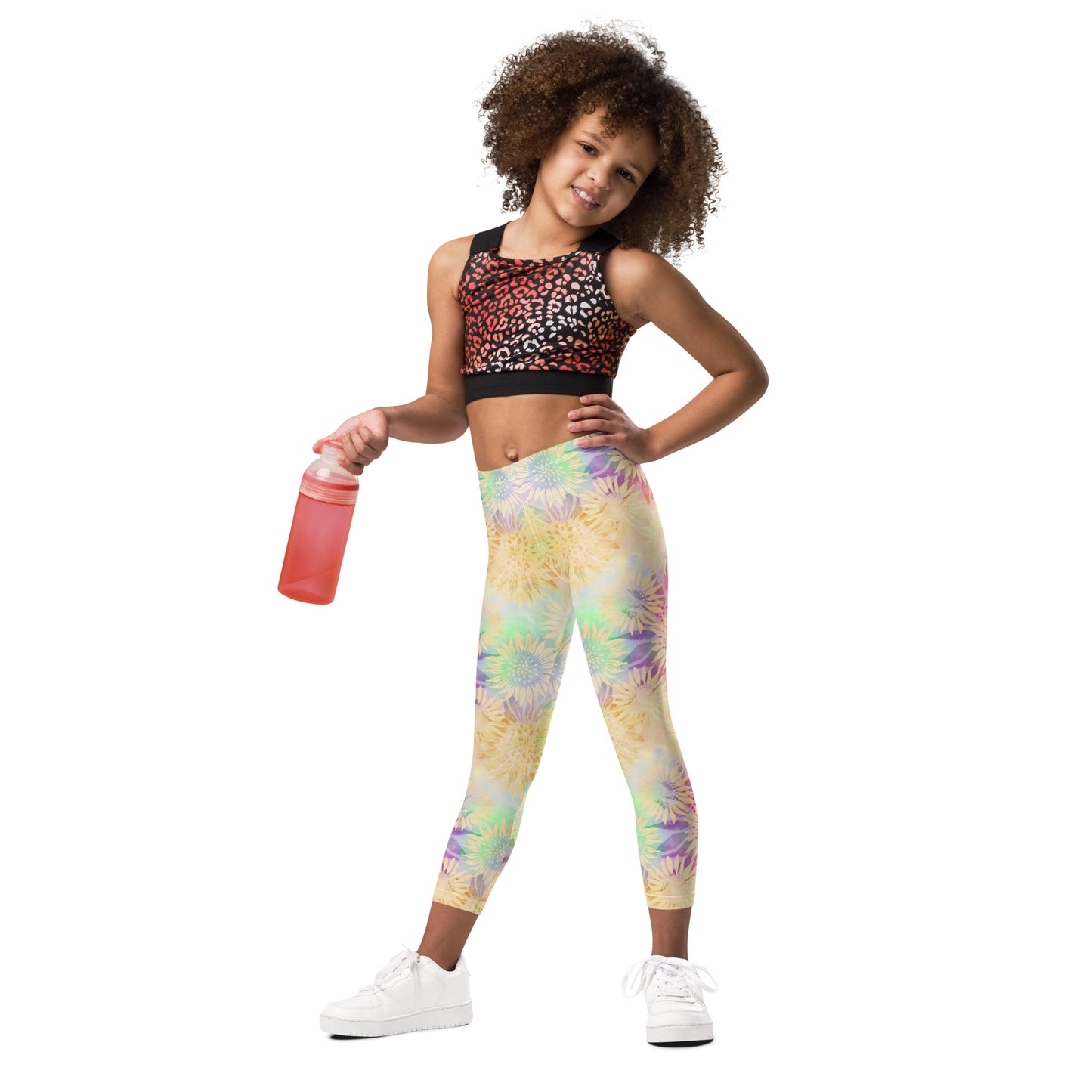 Kid's Leggings- Multi colour Sunflowers
