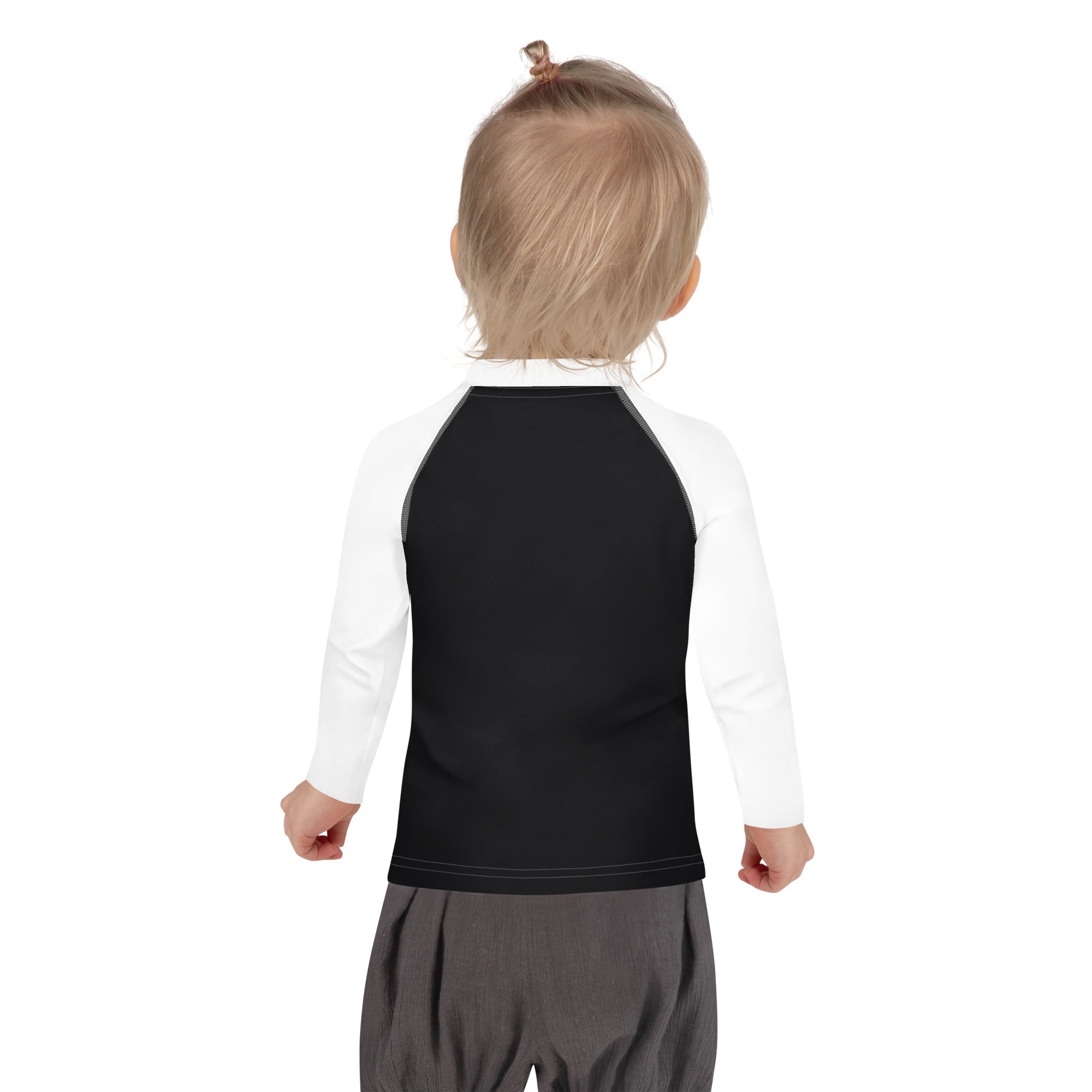 Kids Rash Guard- Black And White