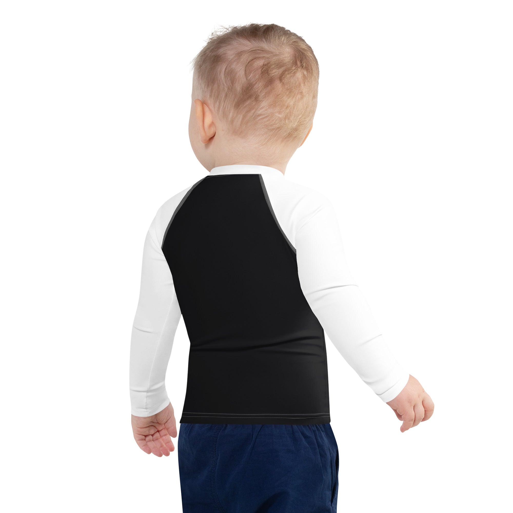 Kids Rash Guard- Black And White