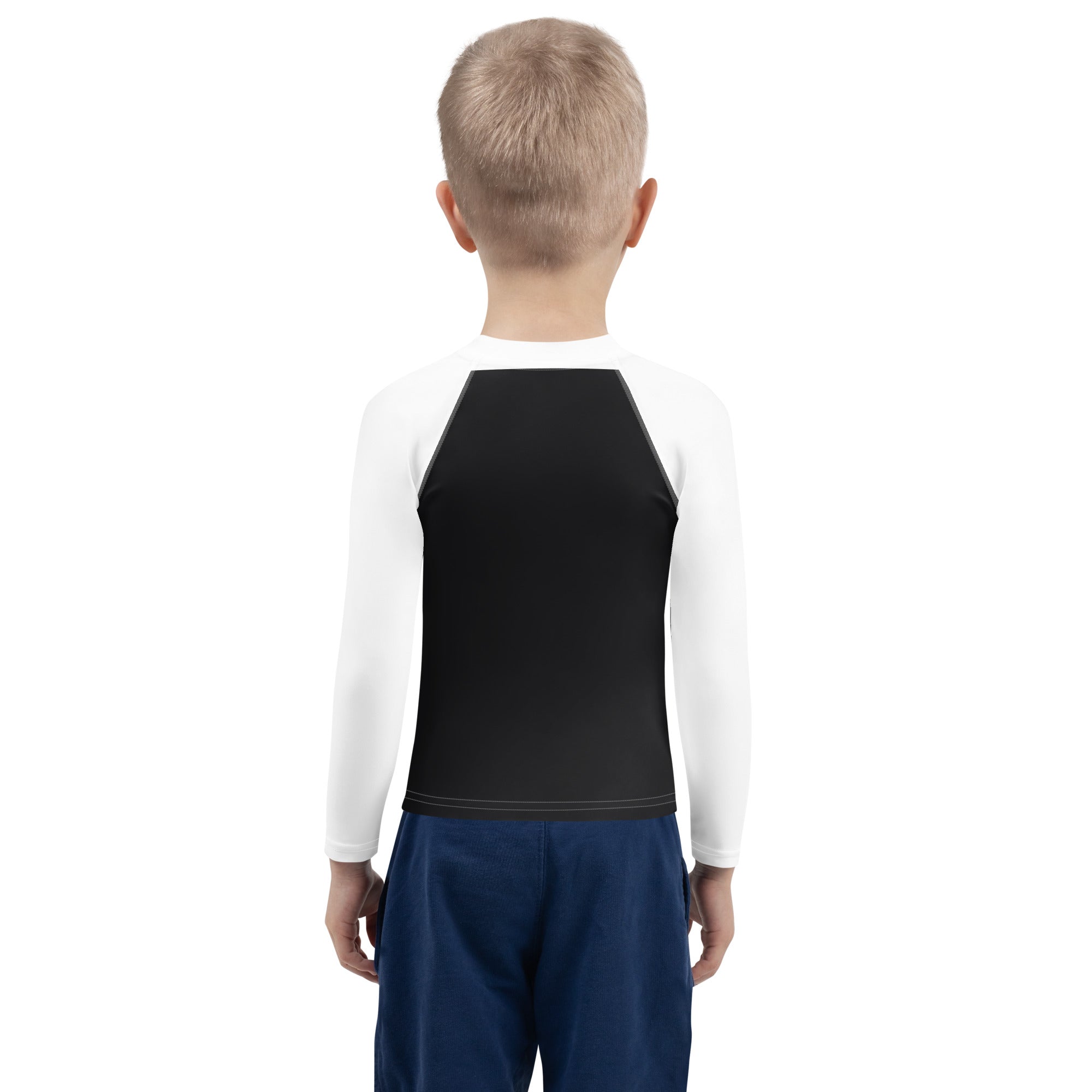 Kids Rash Guard- Black And White