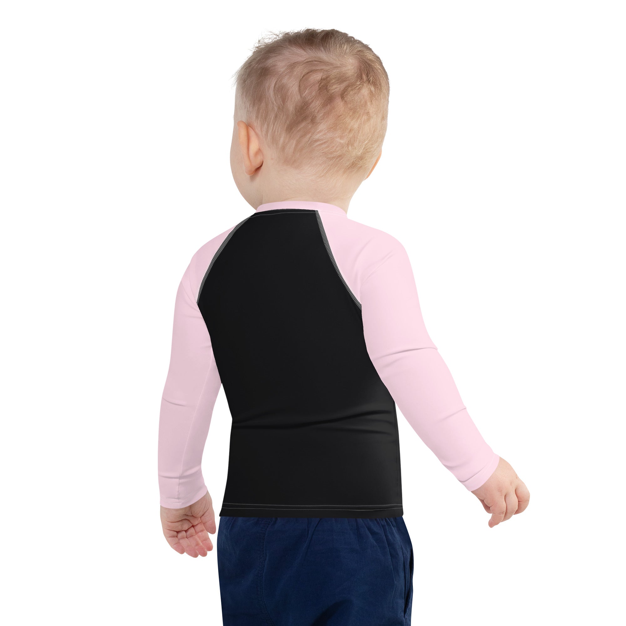 Kids Rash Guard- Pink And Black