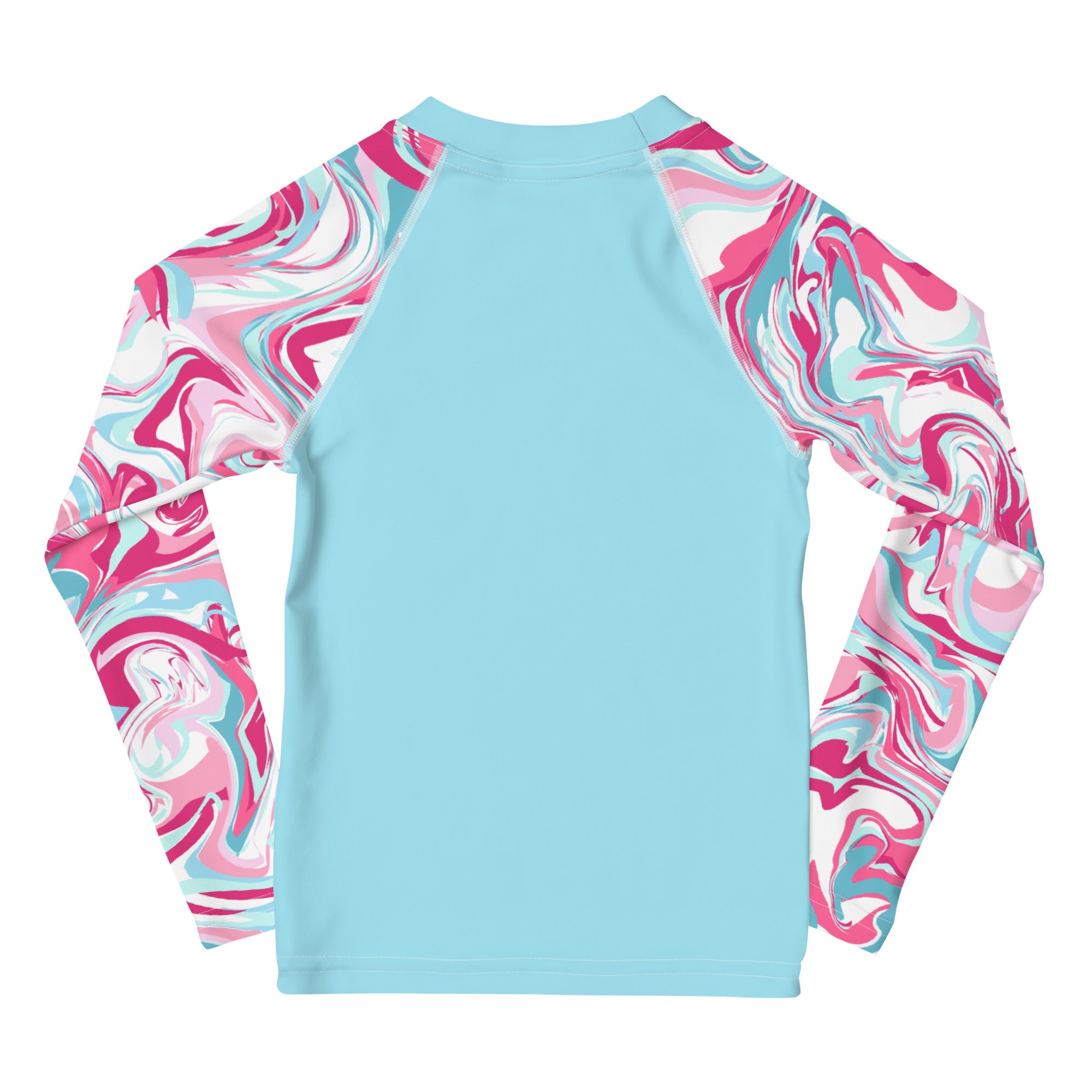 Kids Rash Guard- Pink Marble