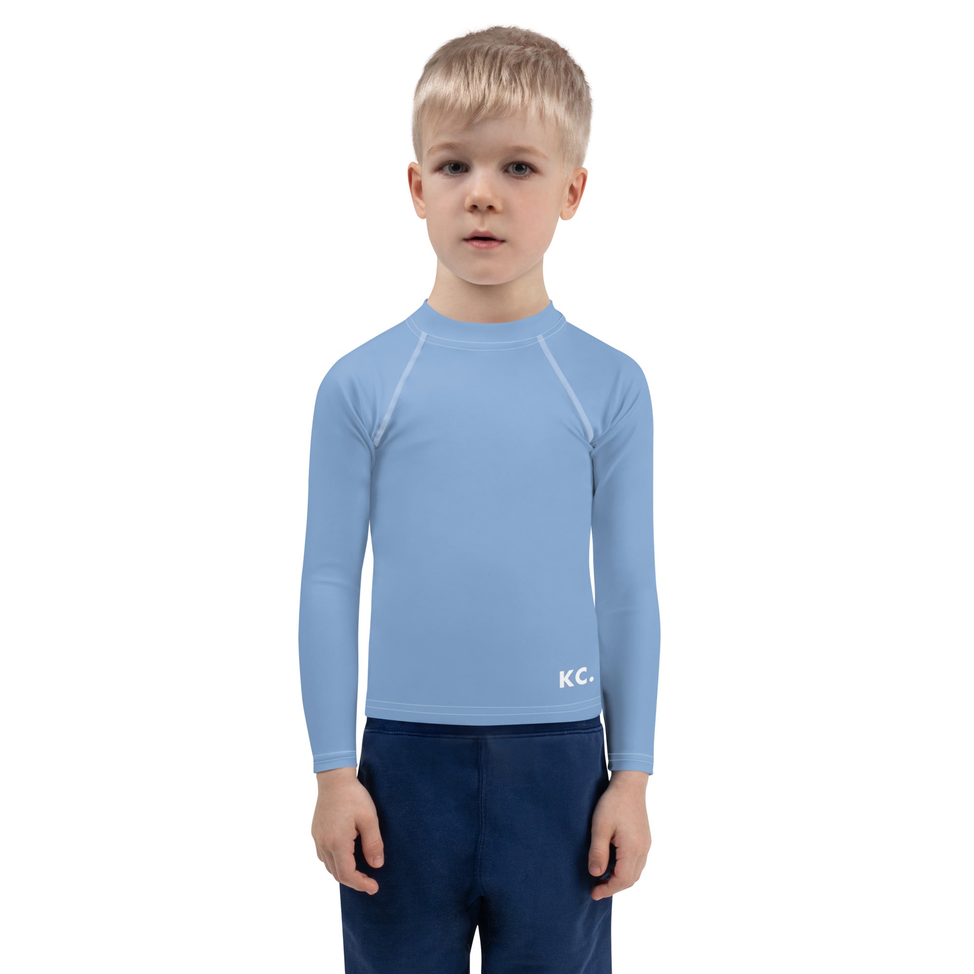 Kids Rash Guard- Light Blue