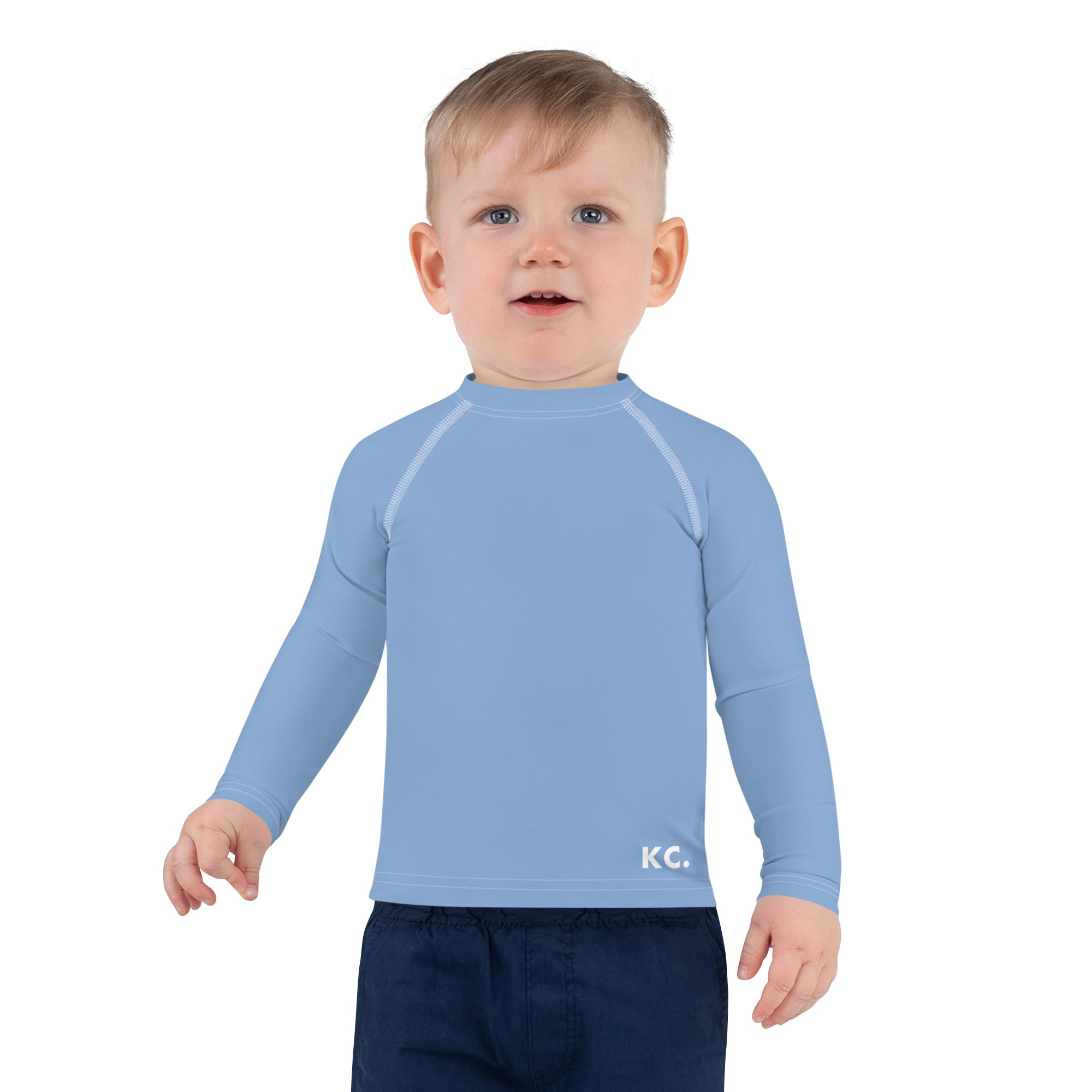 Kids Rash Guard- Light Blue