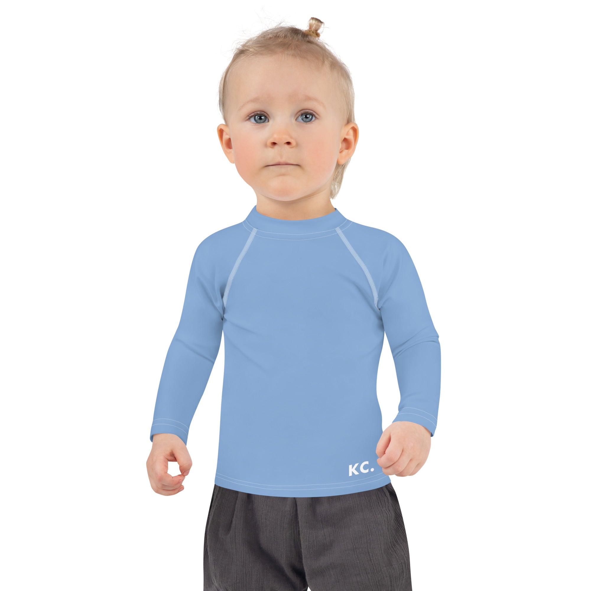 Kids Rash Guard- Light Blue