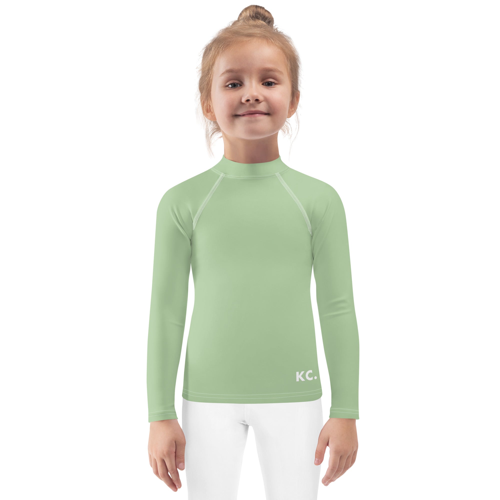 Kids Rash Guard- Light Green