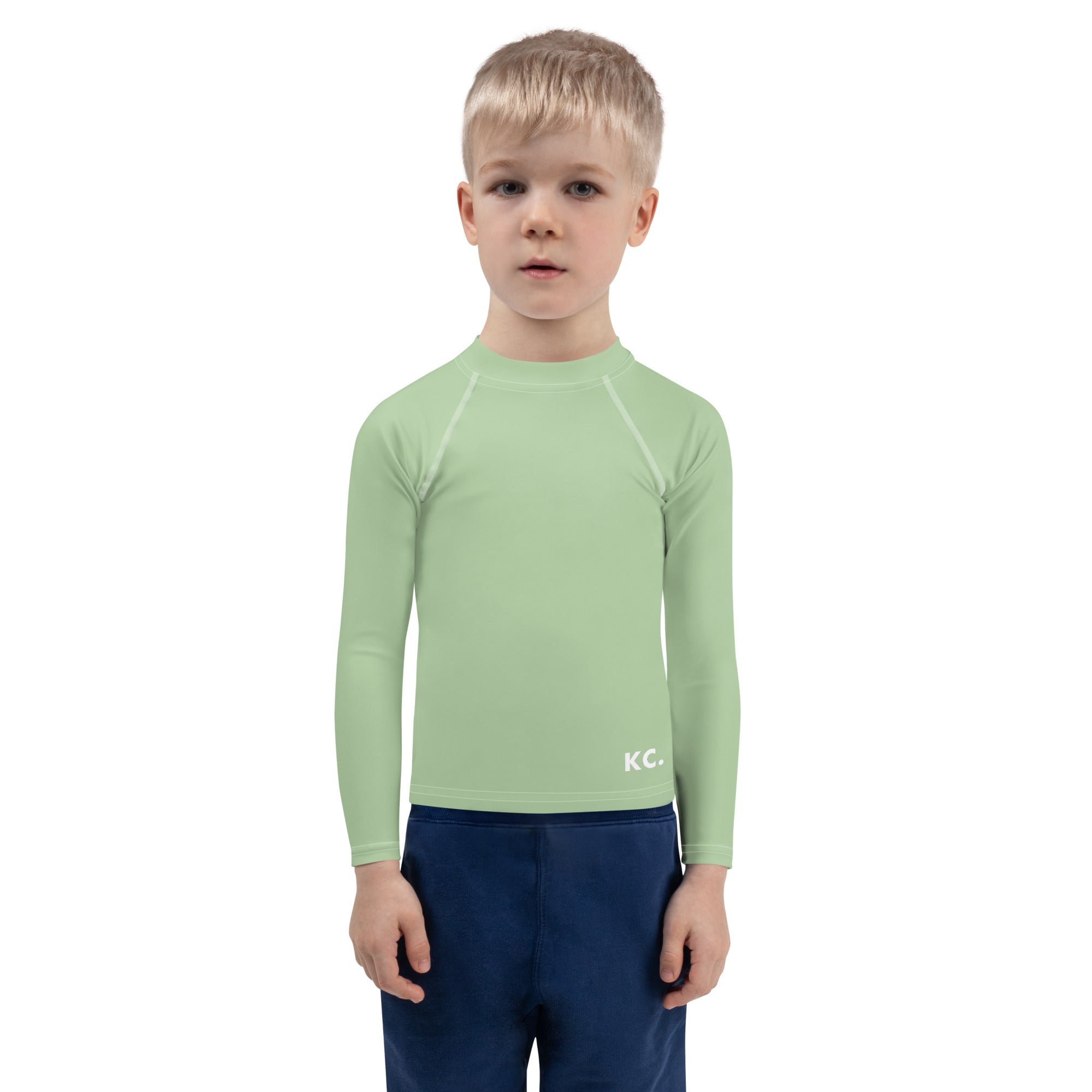 Kids Rash Guard- Light Green