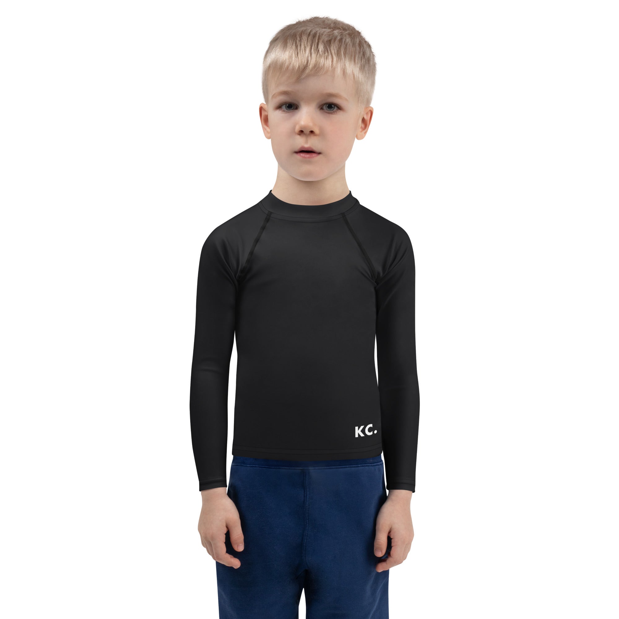 Kids Rash Guard- Black