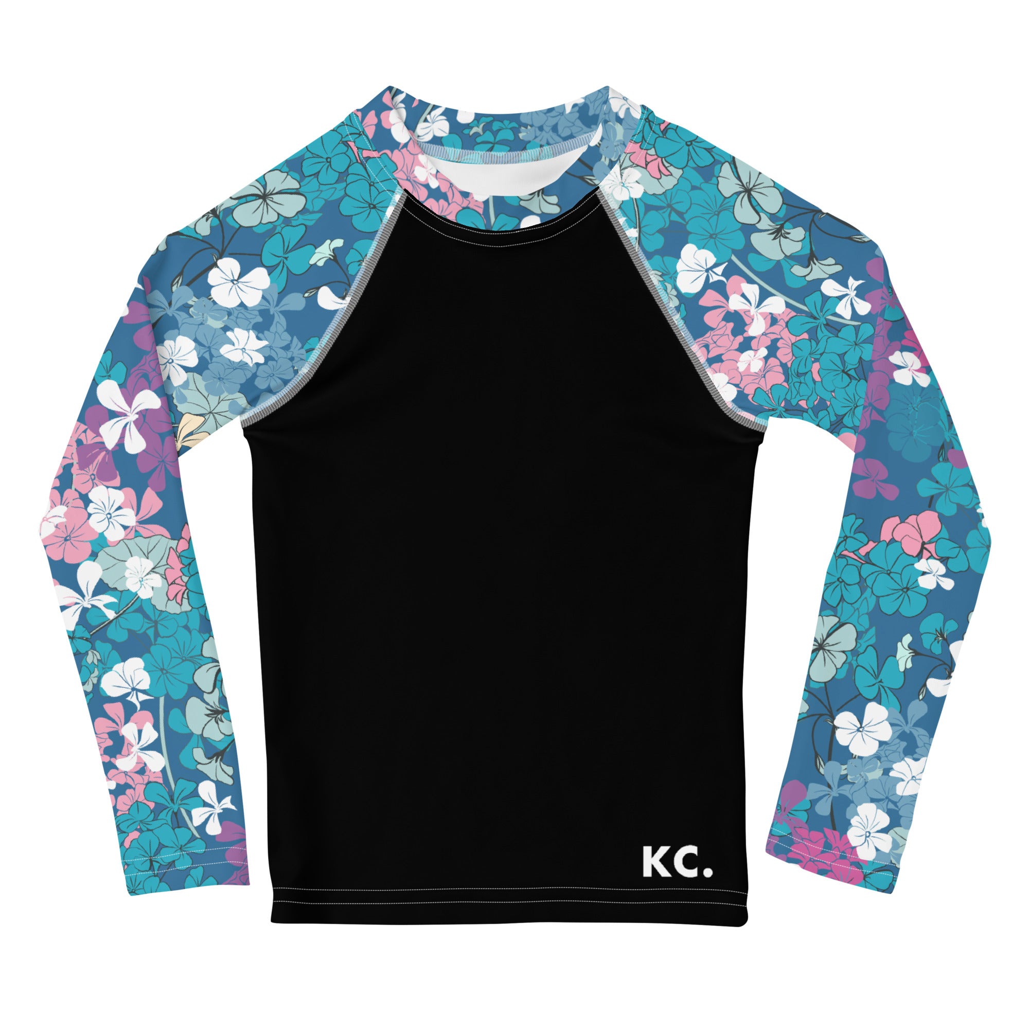 Floral garden rash guard