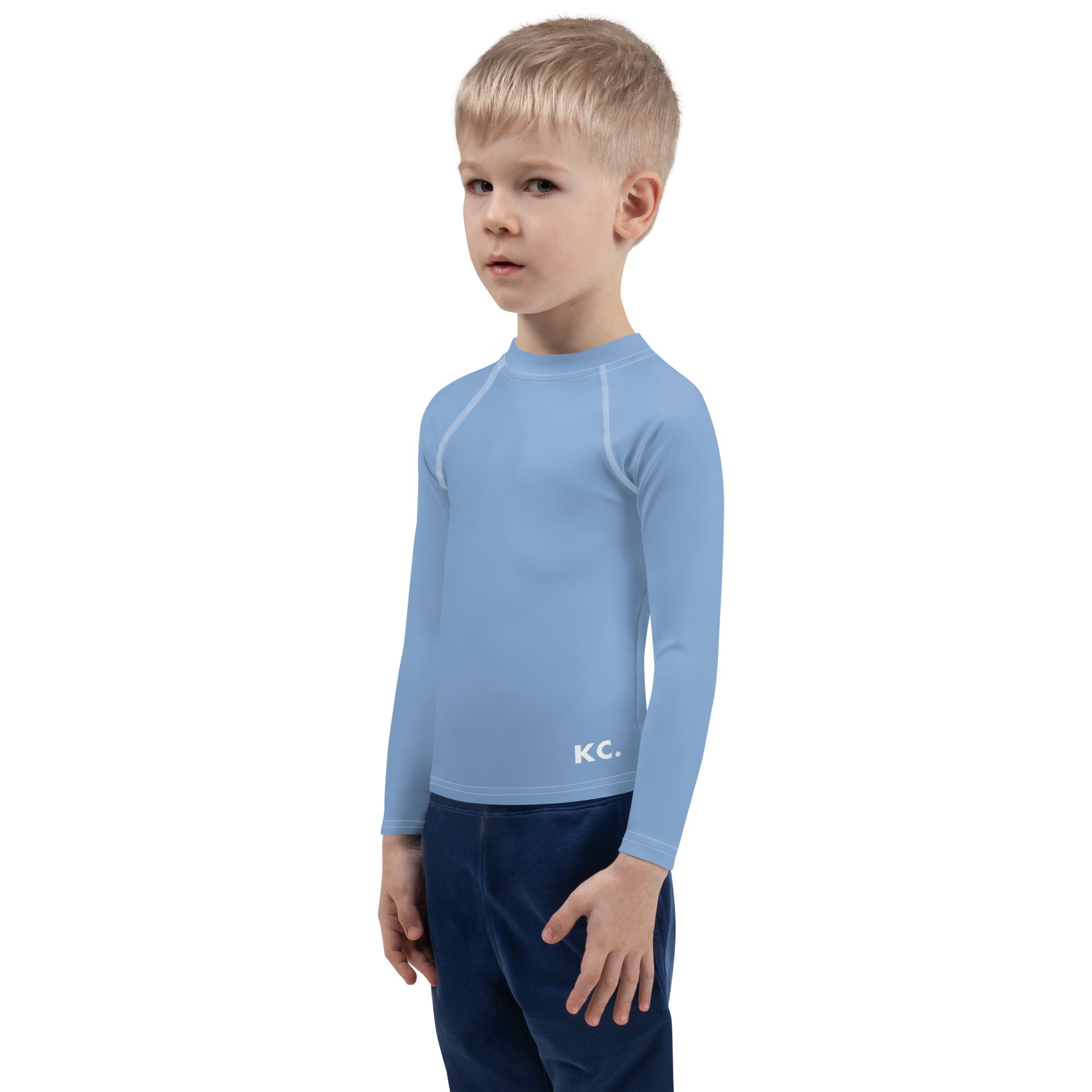 Kids Rash Guard- Light Blue