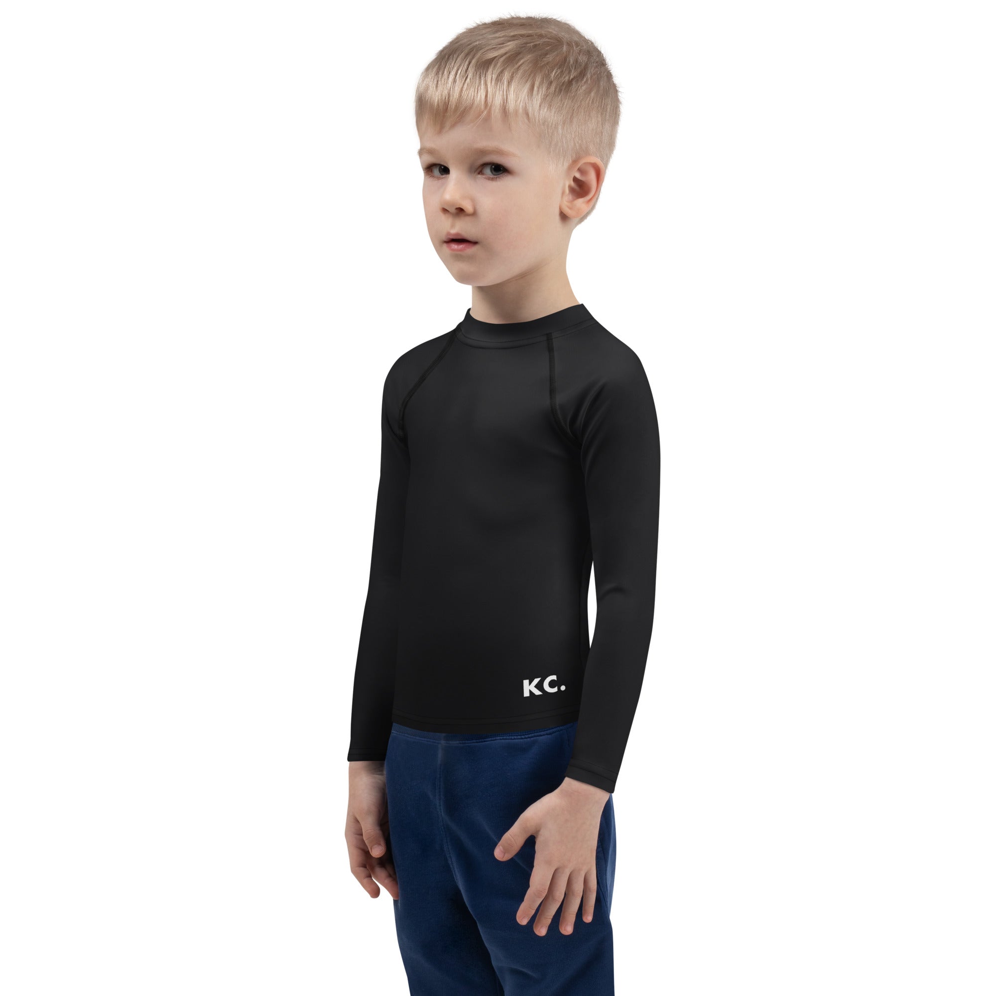 Kids Rash Guard- Black