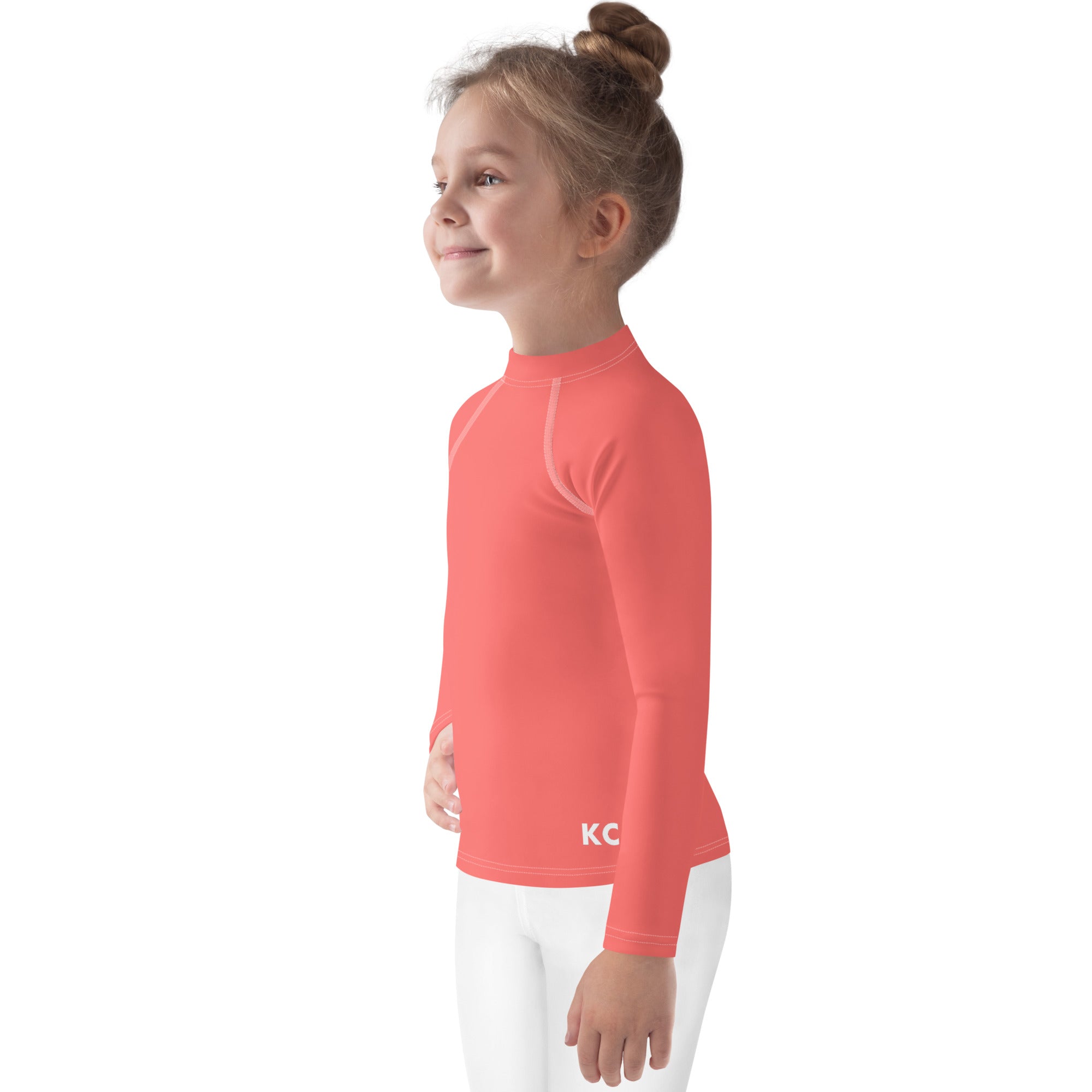 Kids Rash Guard- Coral