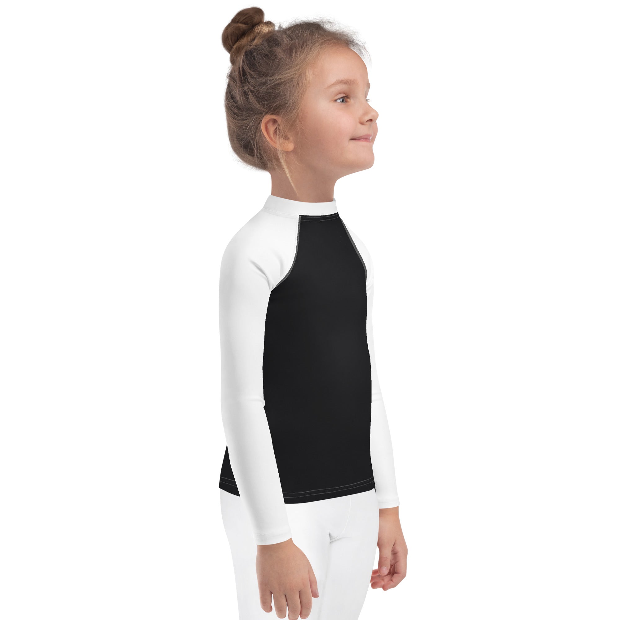 Kids Rash Guard- Black And White