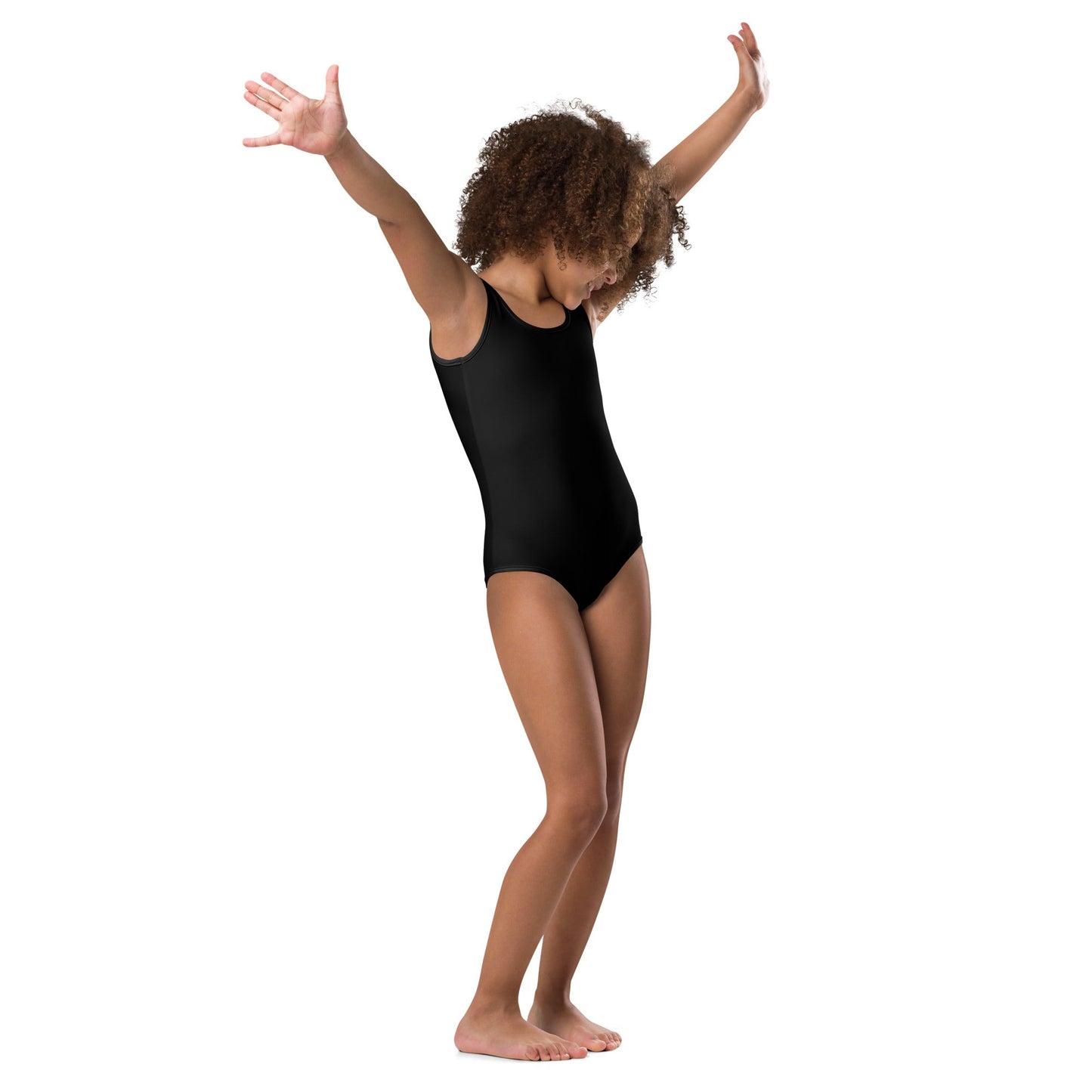 All - Over Print Kids Swimsuit - Black - Klip Clop
