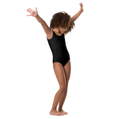 All - Over Print Kids Swimsuit - Black - Klip Clop