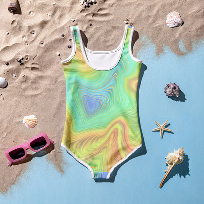 Kids Swimsuit- Rainbow Yellow