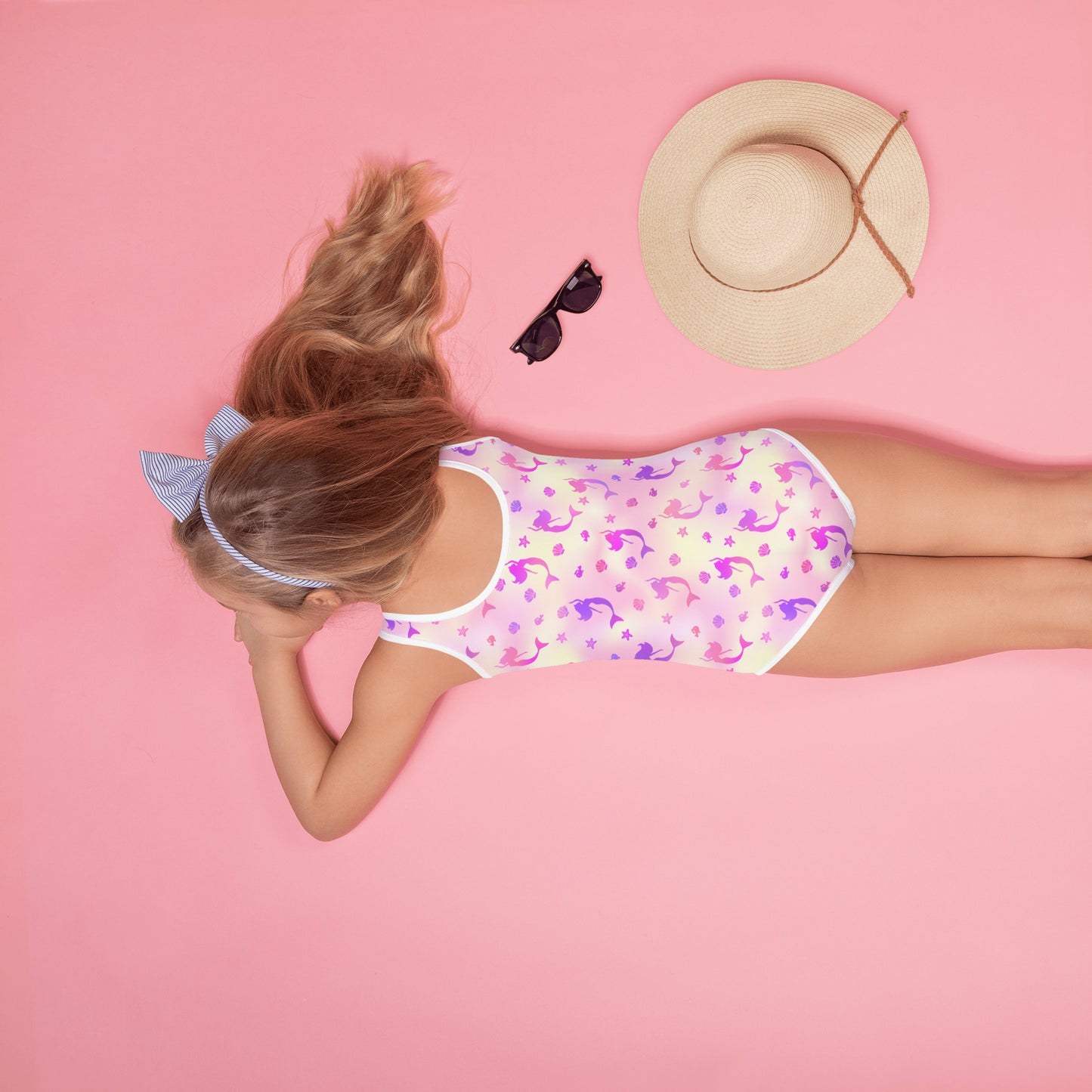 Kids Swimsuit- Mermaid Pink and Blue