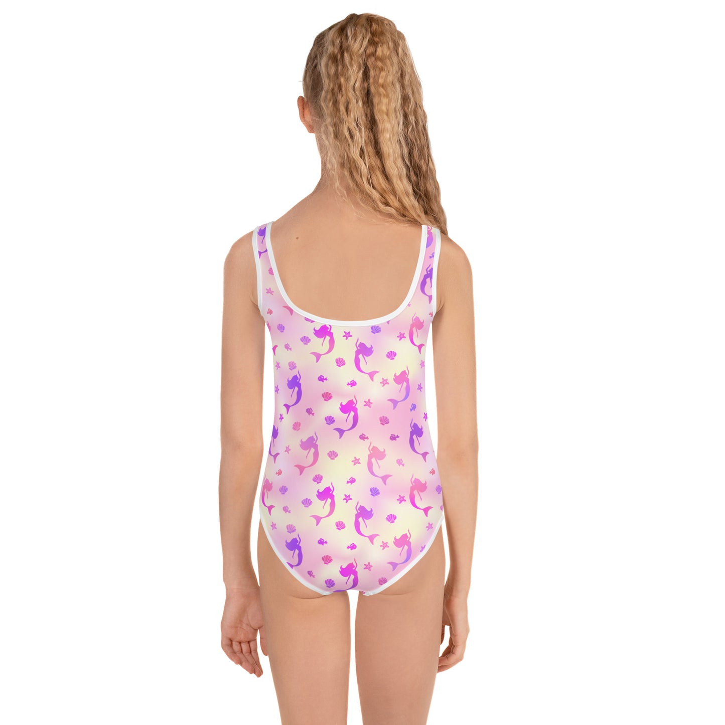 Kids Swimsuit- Mermaid Pink and Blue