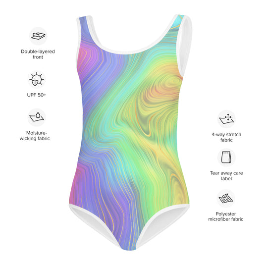 Kids Swimsuit- Rainbow Yellow