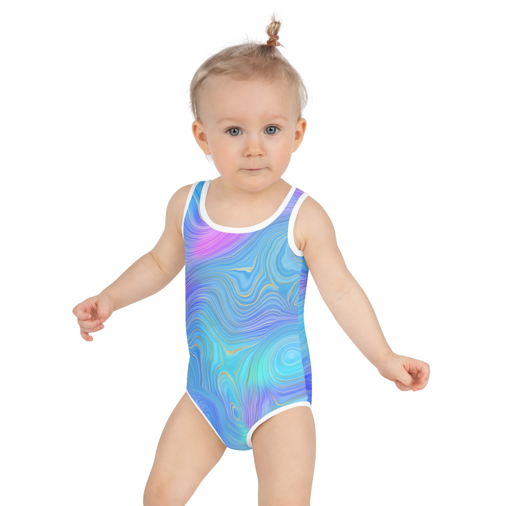 Kids Swimsuit- Rainbow Blue