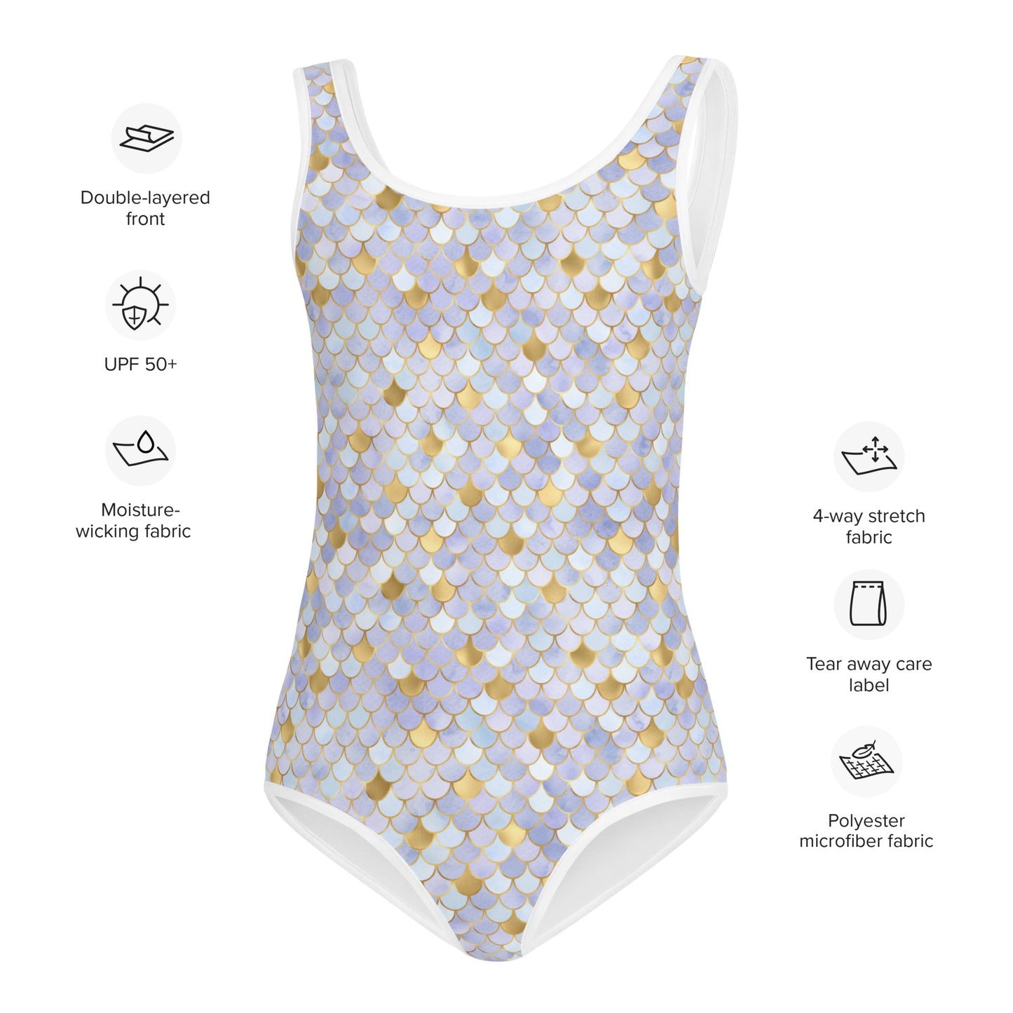 Kids Swimsuit- Mermaid Blue