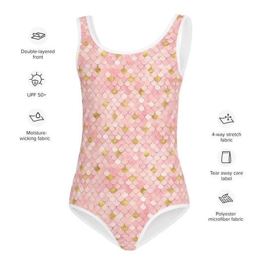 Kids Swimsuit- Mermaid Pink