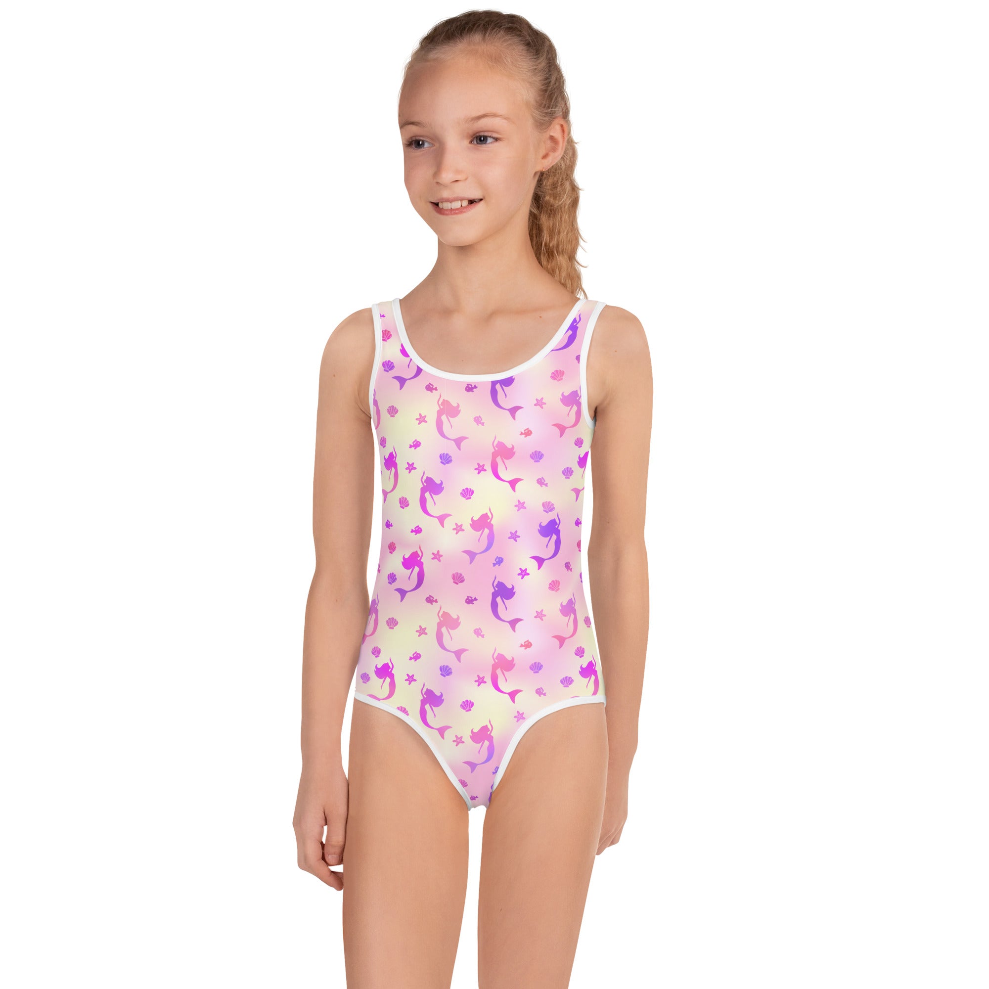 Kids Swimsuit- Mermaid Pink and Blue