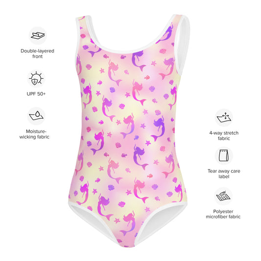 Kids Swimsuit- Mermaid Pink and Blue