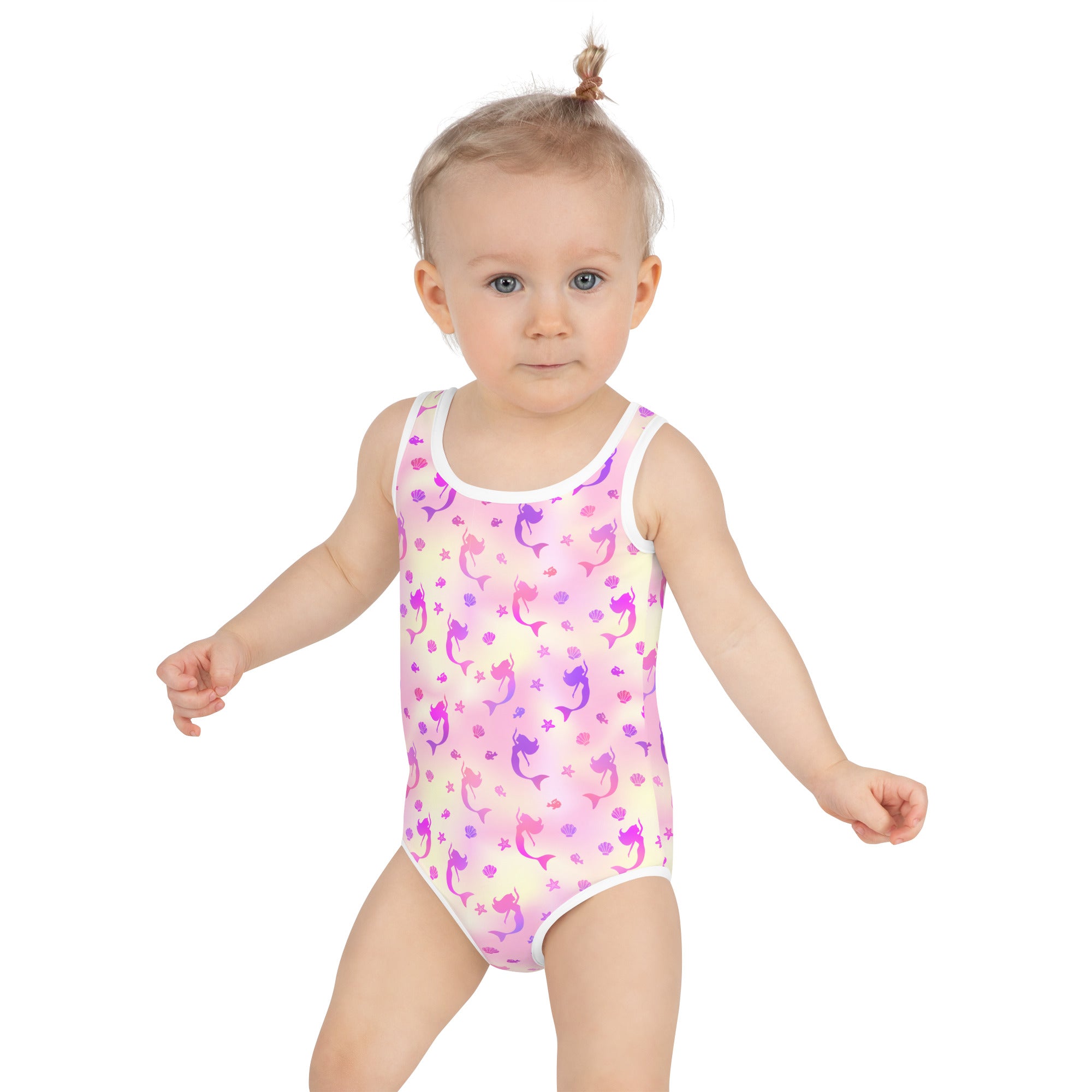 Kids Swimsuit- Mermaid Pink and Blue