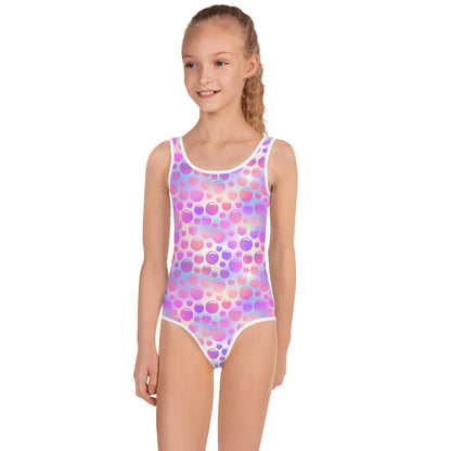Kids Swimsuit- Bubbles Pink and Blue