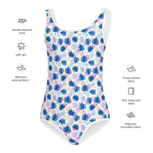 Kids Swimsuit- Summer Palm leafs